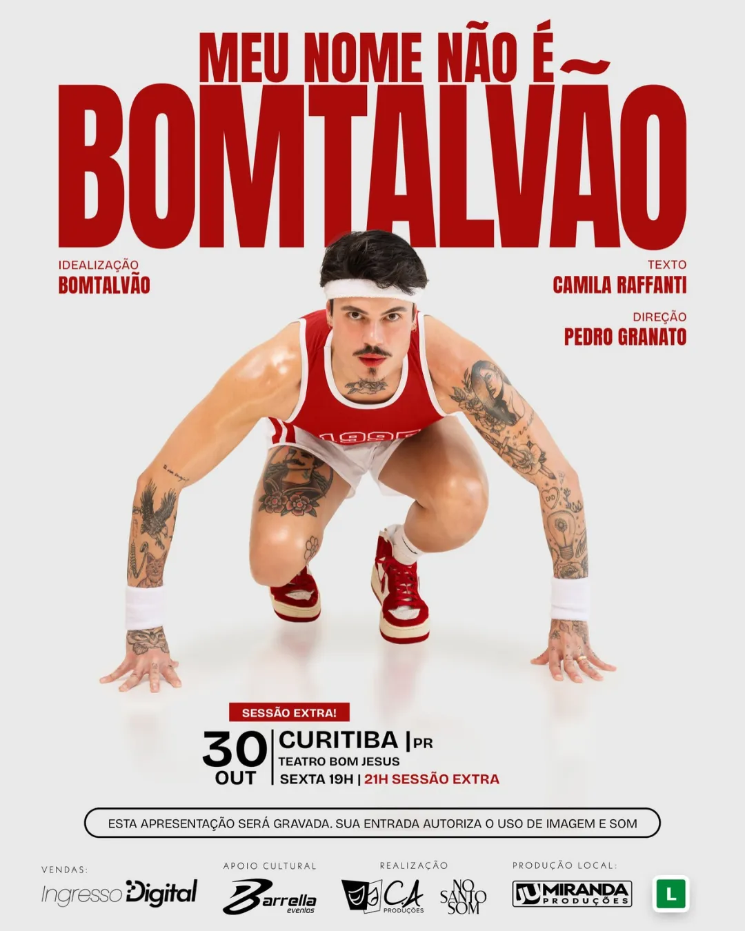 Pôster do show: Meu nome não é Bomtalvão - Curitiba/PR - 30/10 21:00