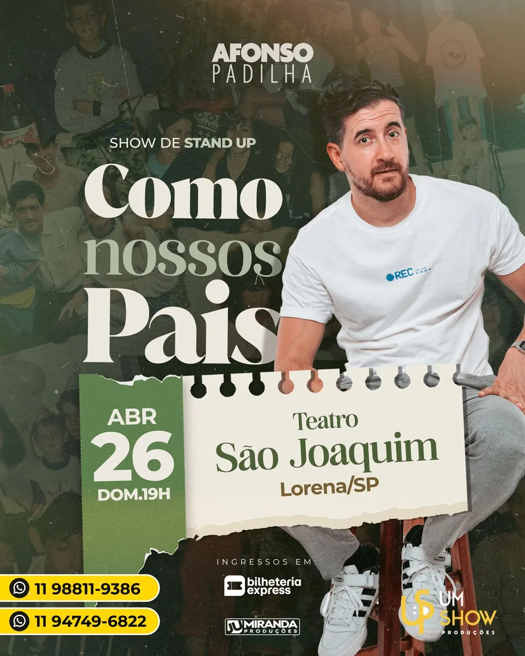 Pôster do show: Como Nossos Pais - Lorena/SP - 25/04 19:00