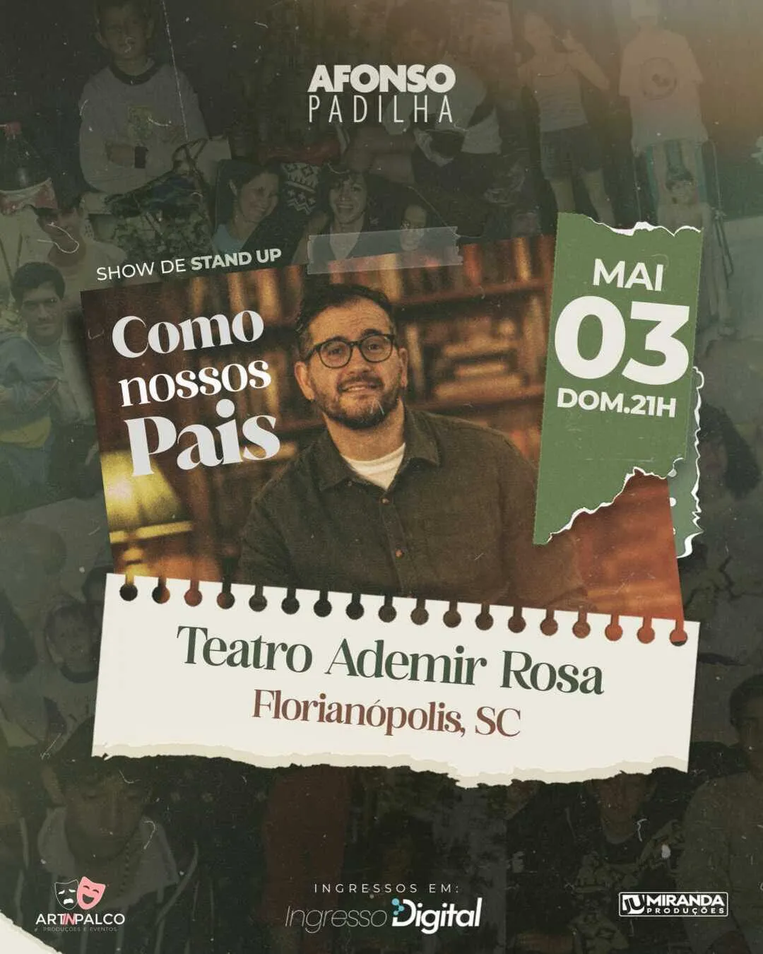 Pôster do show: Como Nossos Pais - Florianópolis/SC - 03/05 21:00