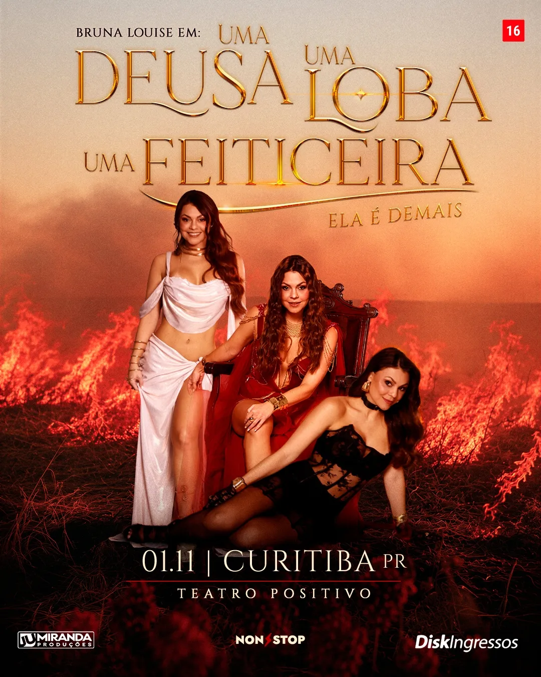 Pôster do show: Bruna Louise - Curitiba/PR - 01/11 19:00
