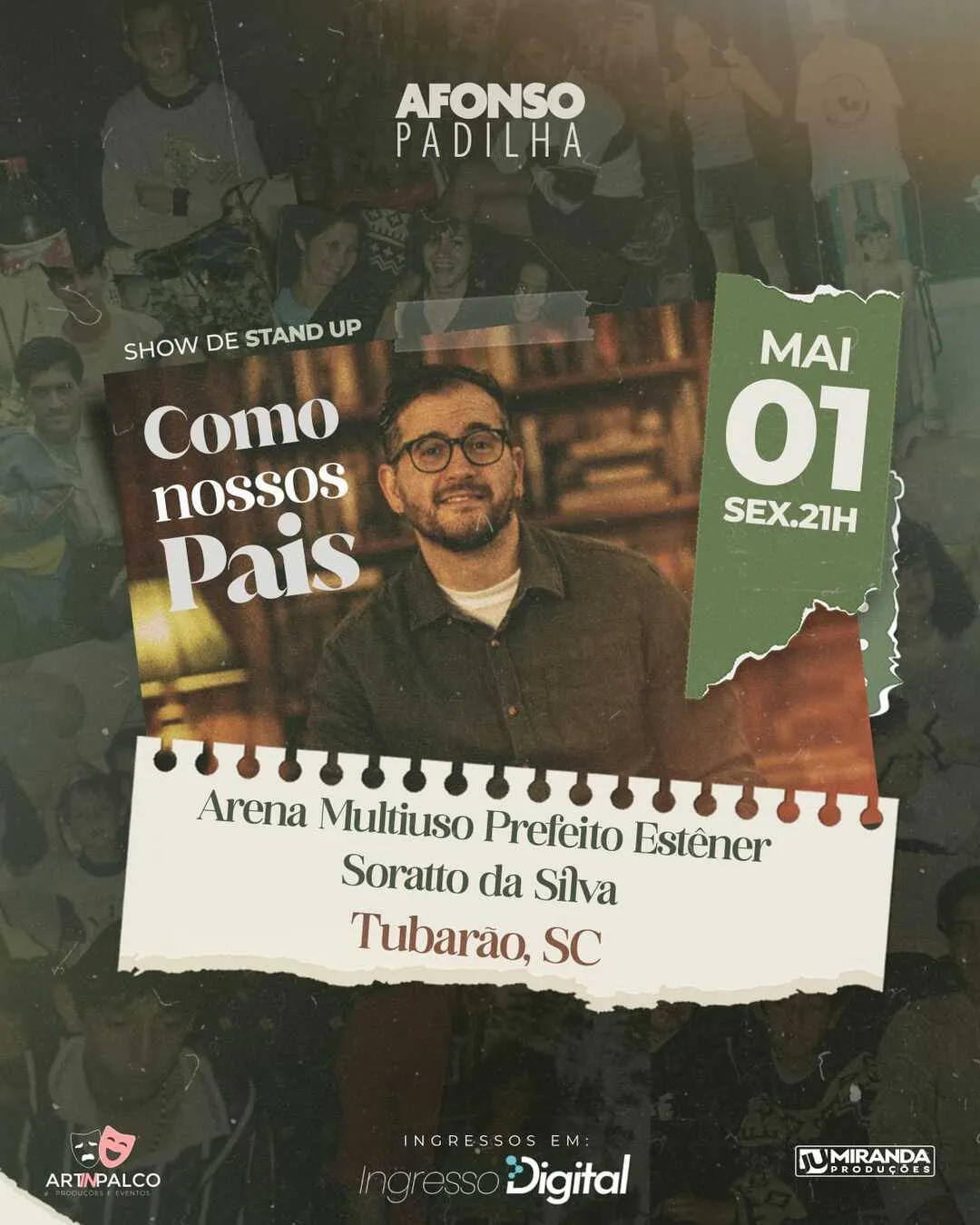 Pôster do show: Como Nossos Pais - Tubarão/SC - 01/05 21:00