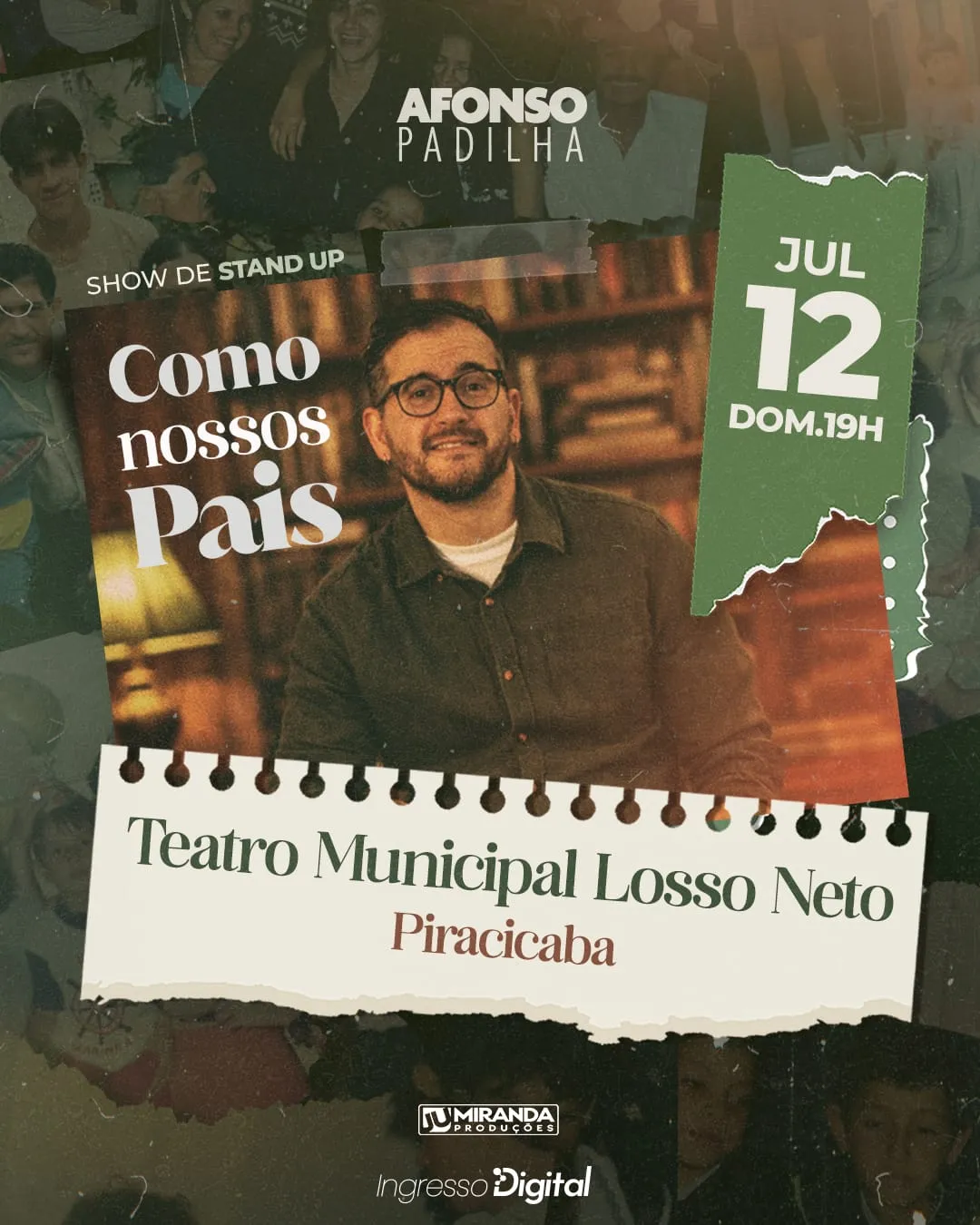 Pôster do show: Como Nossos Pais - Piracicaba/SP - 12/07 19:00