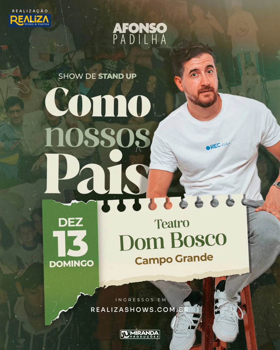 Pôster do show: Como Nossos Pais - Campo Grande/MS - 13/12 19:00