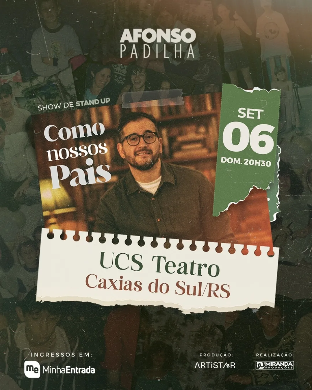 Pôster do show: Como Nossos Pais - Caxias do Sul/RS - 06/09 20:30