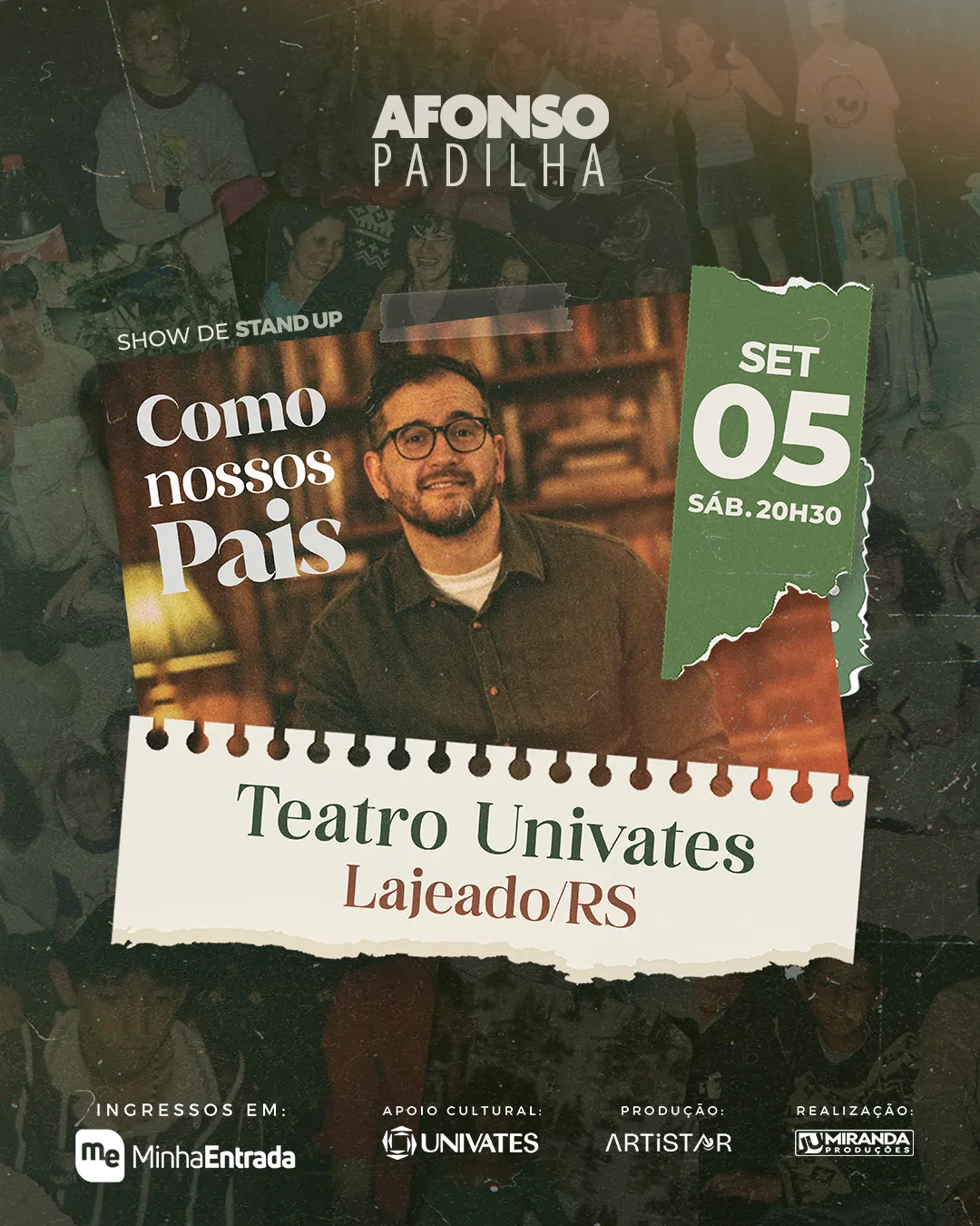 Pôster do show: Como Nossos Pais - Lajeado/RS - 05/09 20:30
