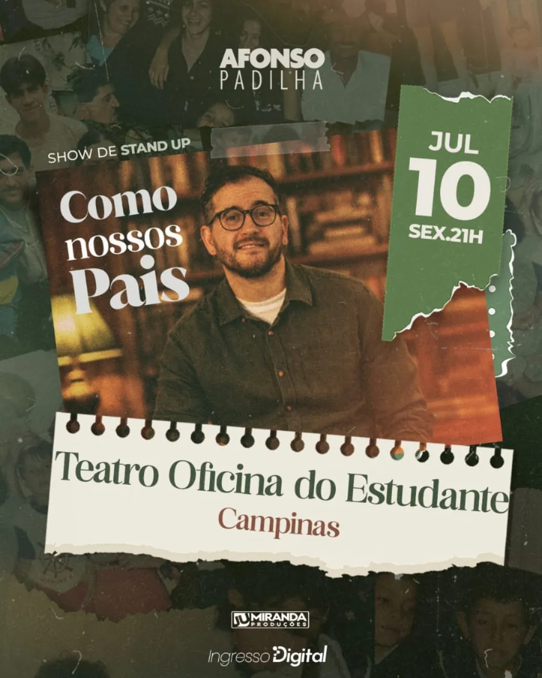 Pôster do show: Como Nossos Pais - Campinas/SP - 10/07 21:00