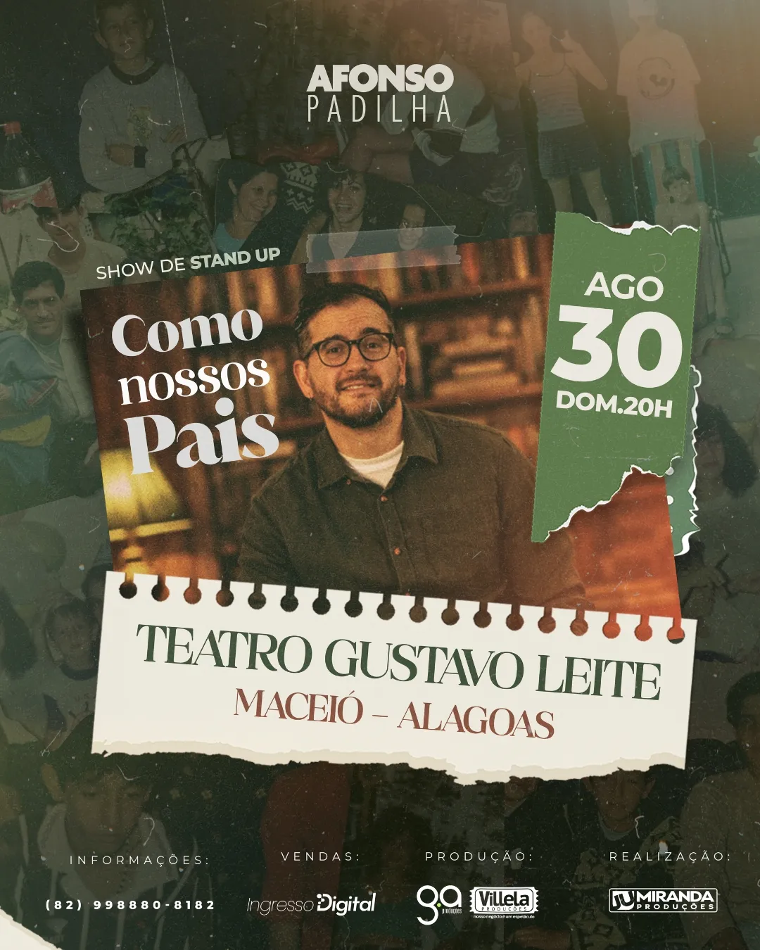 Pôster do show: Como Nossos Pais - Maceió/AL - 30/08 20:00