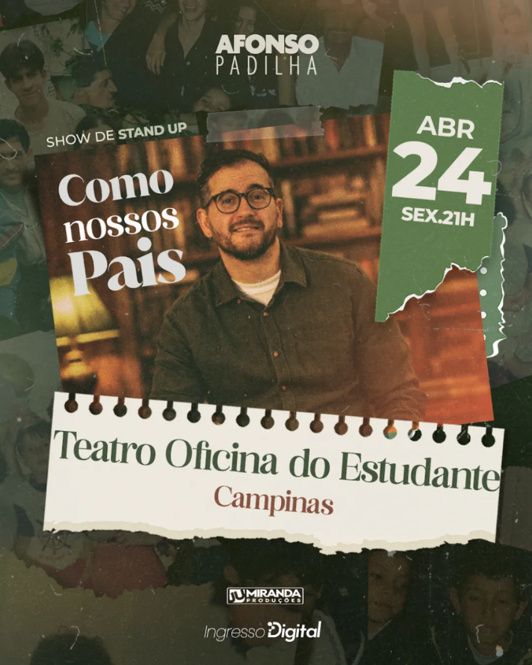 Pôster do show: Como Nossos Pais - Campinas/SP - 24/04 21:00