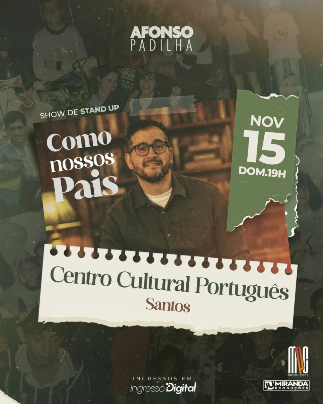 Pôster do show: Como Nossos Pais - Santos/SP - 15/11 19:00