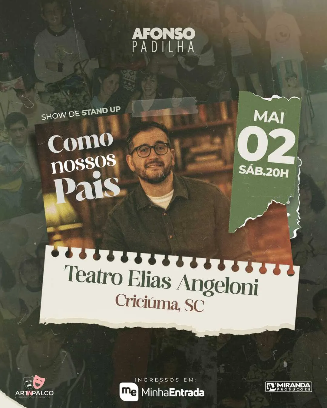 Pôster do show: Como Nossos Pais - Criciúma/SC - 02/05 20:00