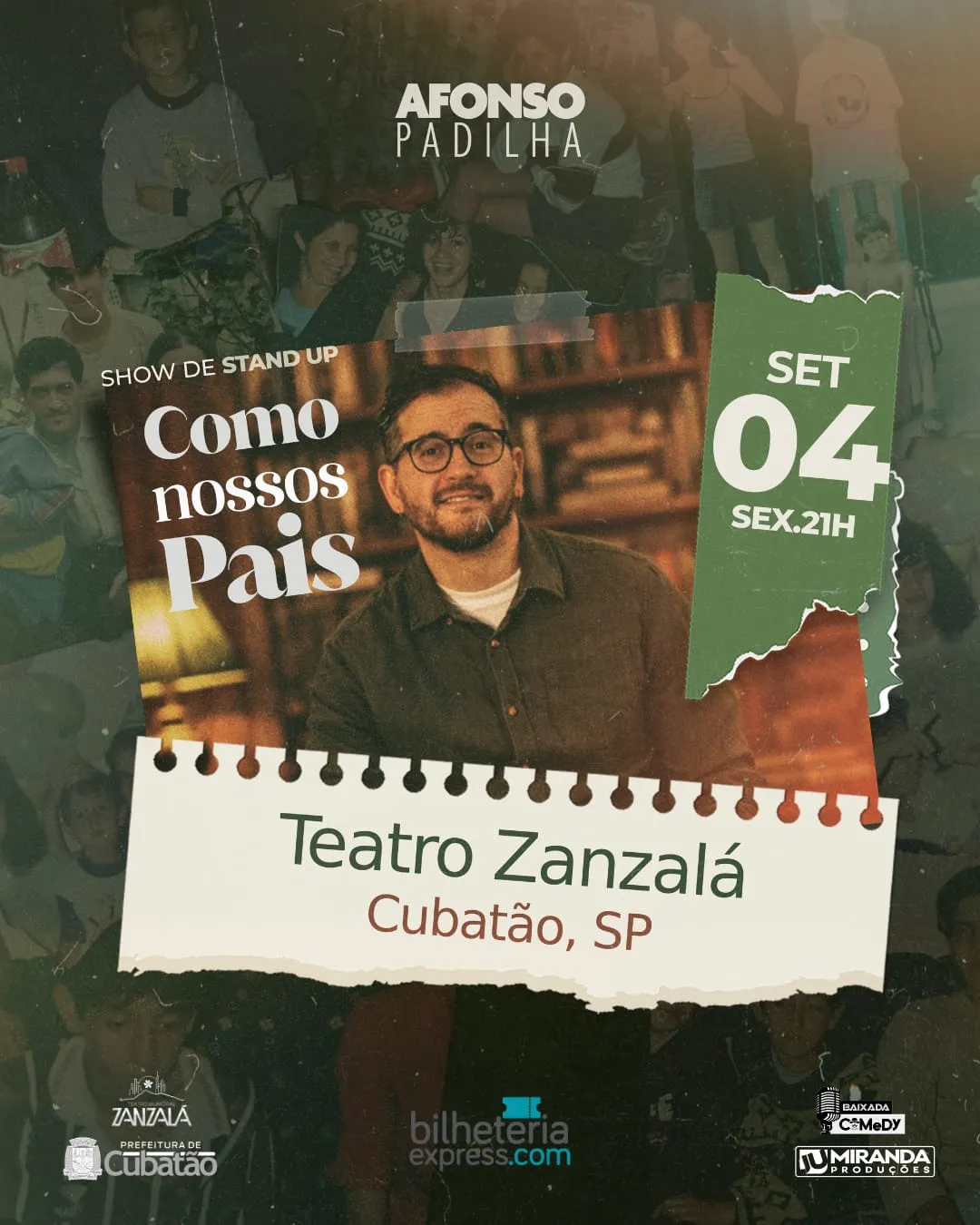 Pôster do show: Como Nossos Pais - Cubatão/SP - 04/09 21:00