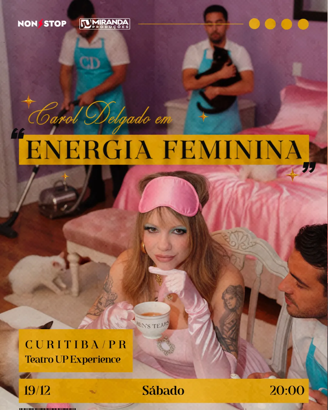 Pôster do show: Carol Delgado | Energia Feminina - Curitiba/PR - 19/12 20:00