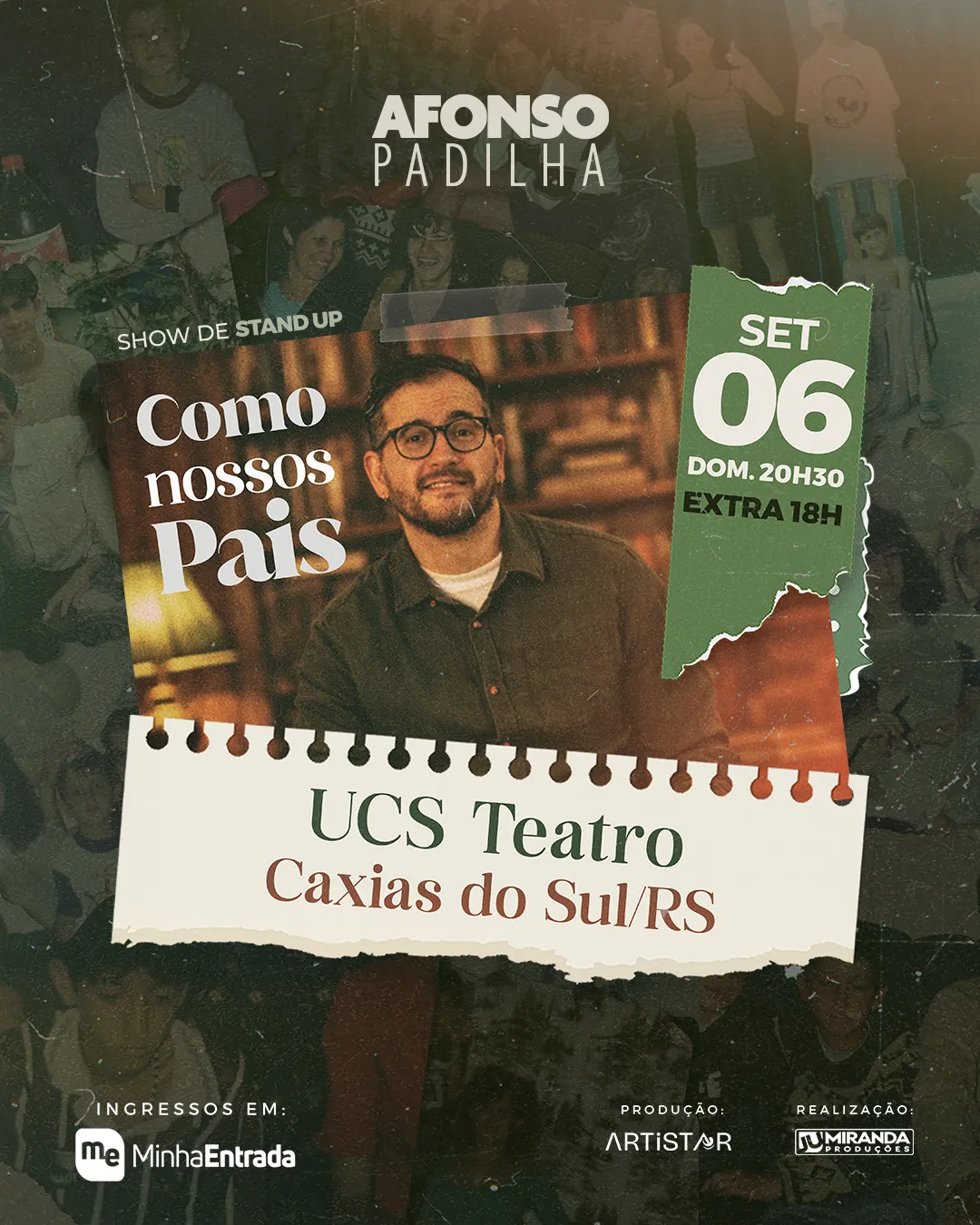 Pôster do show: Como Nossos Pais - Caxias do Sul/RS - 06/09 18:00